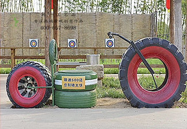 輪胎工藝品摩托車造型