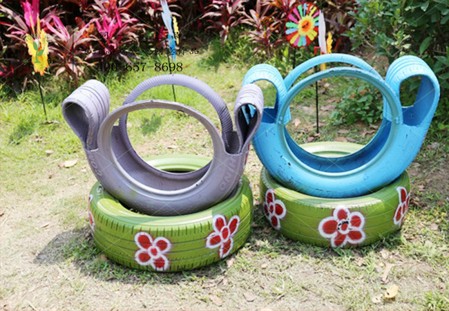 輪胎工藝品花藍(lán)裝飾