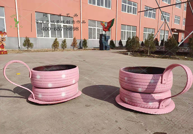 輪胎工藝品茶杯造型