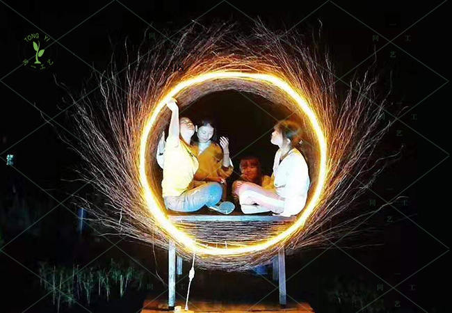 網紅藤編鳥巢造型