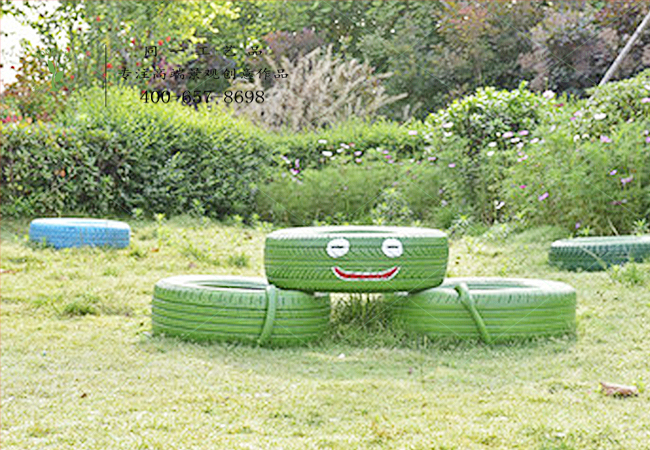 輪胎工藝品青蛙造型