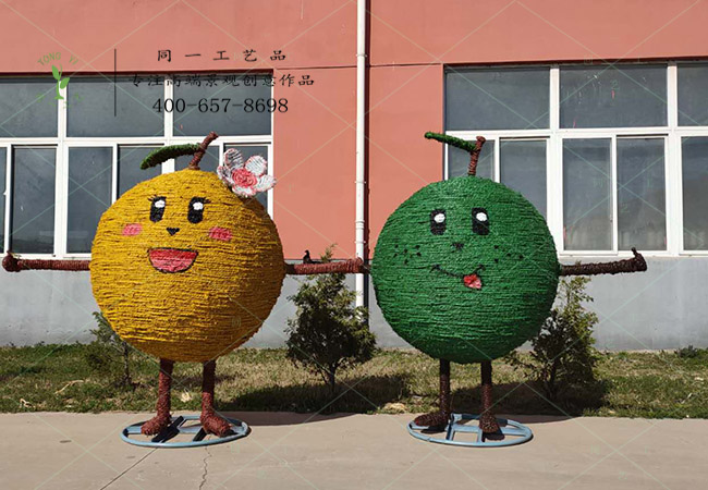 稻草工藝品水果造型